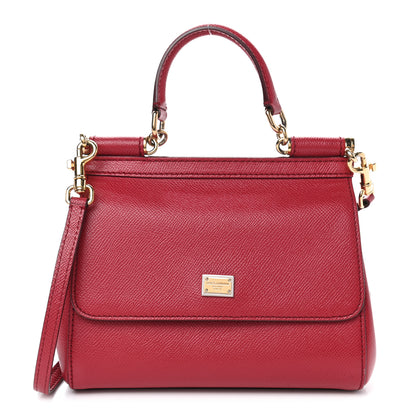 Dolce & Gabbana Dauphine Mini Miss Sicily Satchel Dark Red 1 of 4