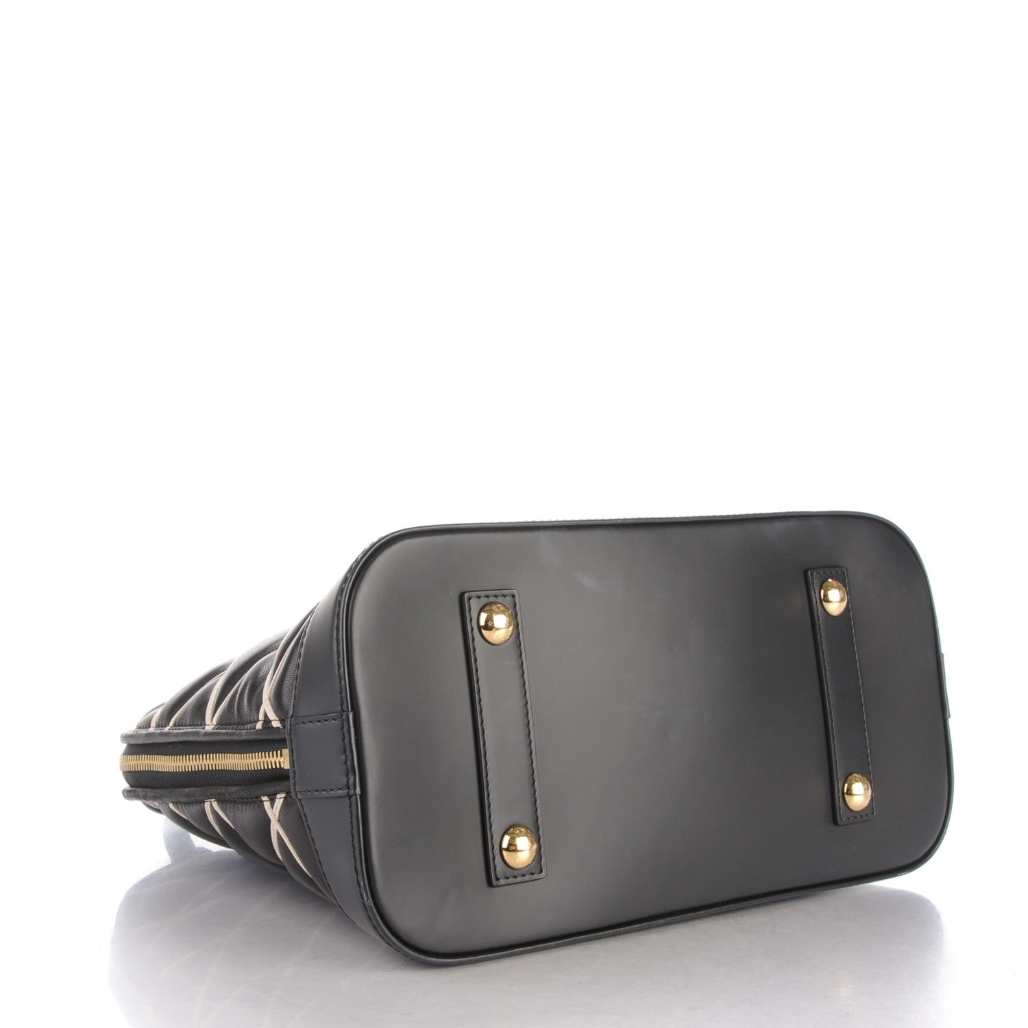Louis Vuitton Lambskin Malletage Alma PM Black 4 of 6