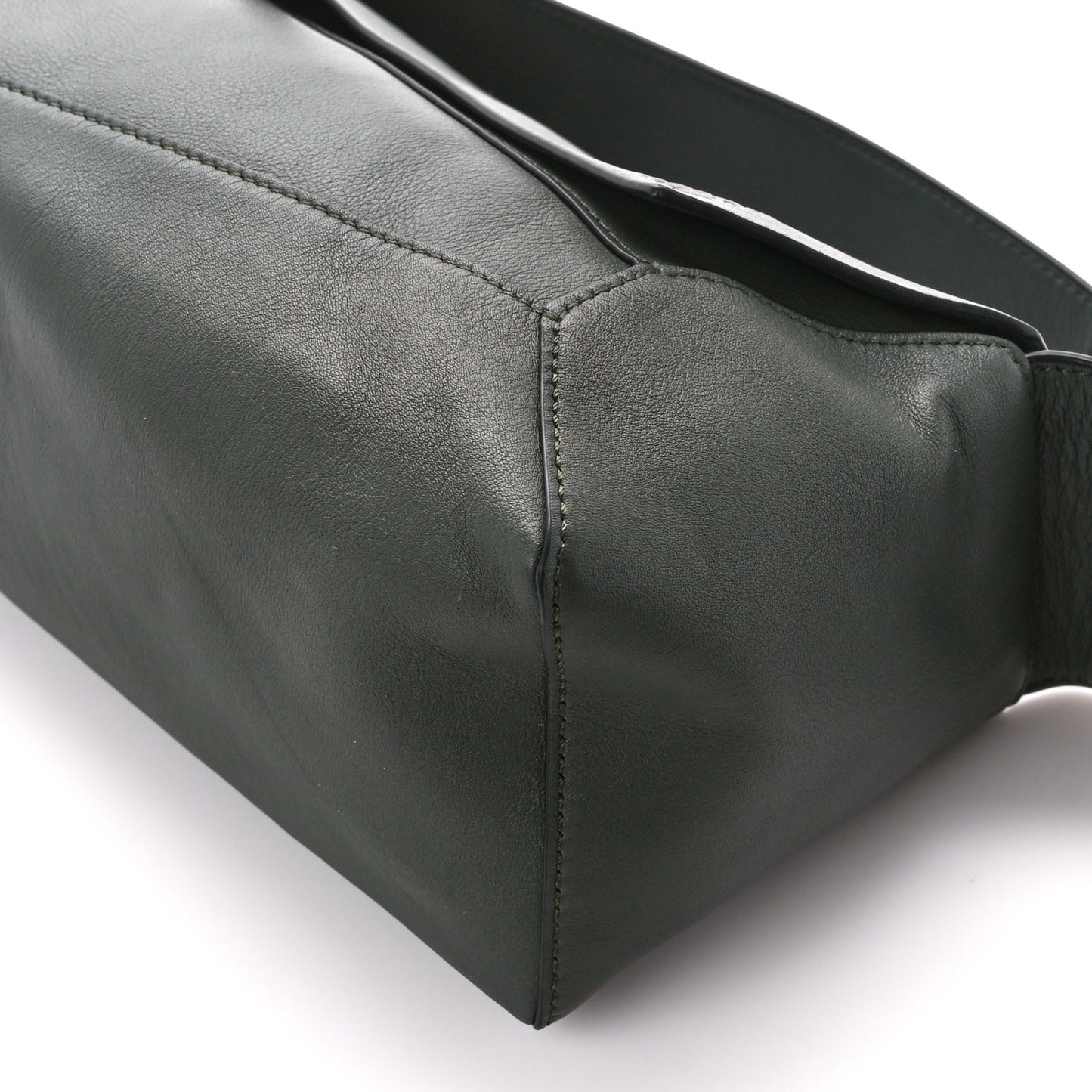 Calfskin Puzzle Hobo Army Green