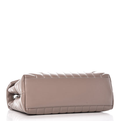 Saint Laurent Calfskin Y Quilted Monogram Medium Loulou Chain Satchel Mink 4 of 12