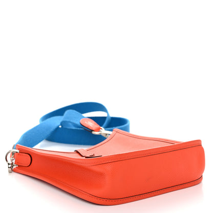 Hermes Epsom Amazone Evelyne TPM Orange Poppy Bleu Zanzibar 4 of 10
