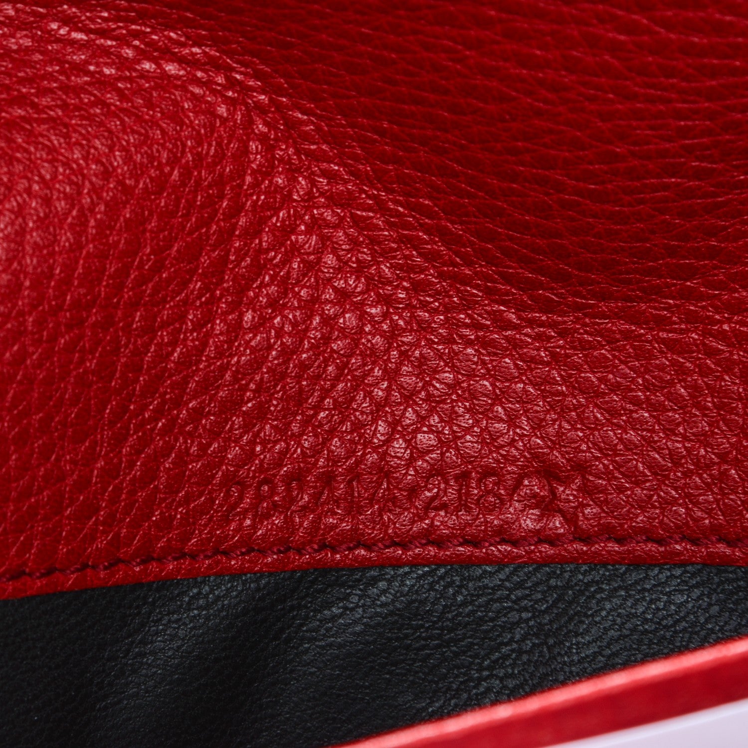 Gucci Pebbled Calfskin Soho Continental Wallet Red 6 of 7