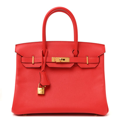 Hermes Epsom Birkin 30 Rouge Tomate 2 of 34