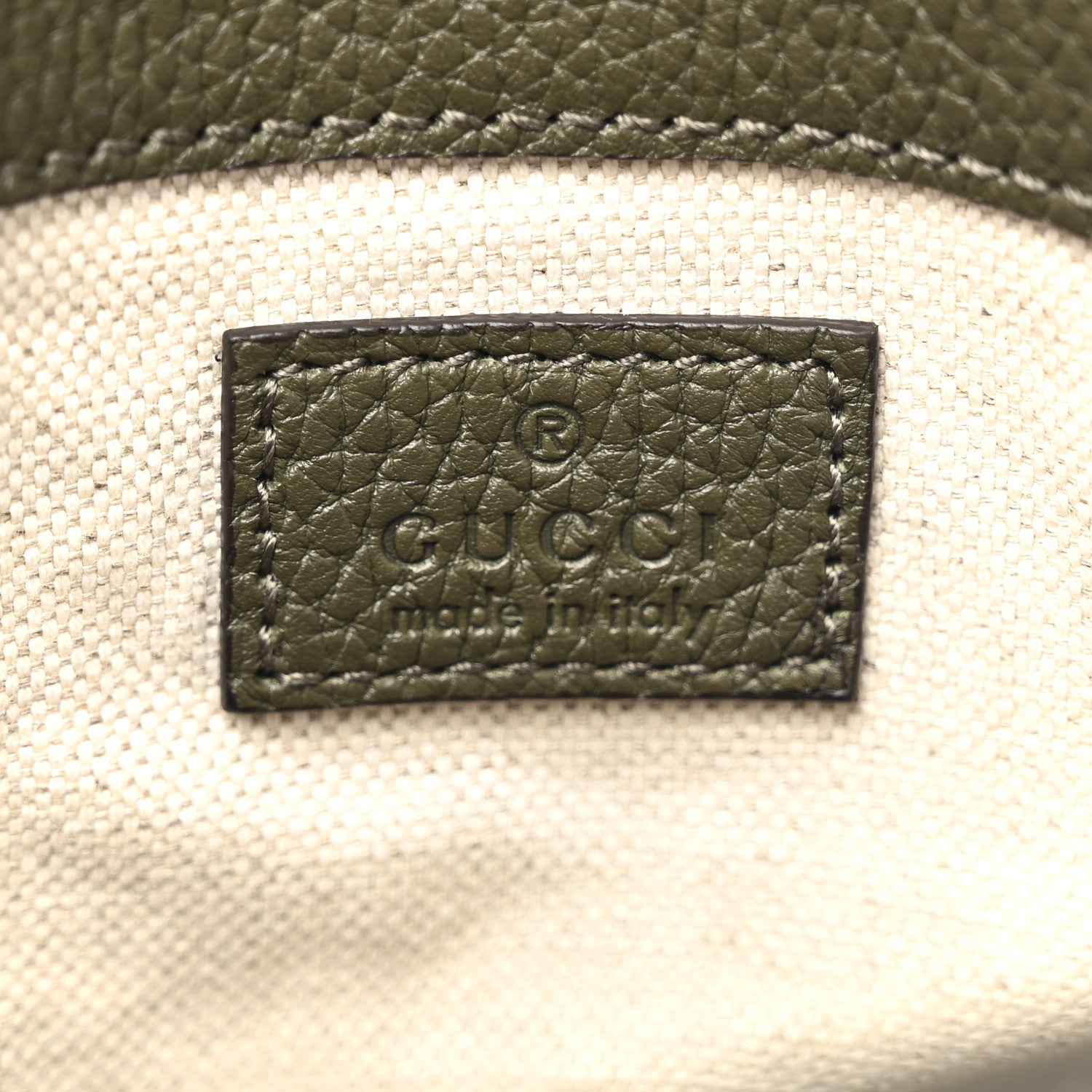 Gucci Piuma Calfskin Jumbo GG Embossed Small Messenger Bag Dark Vine Olive 6 of 10