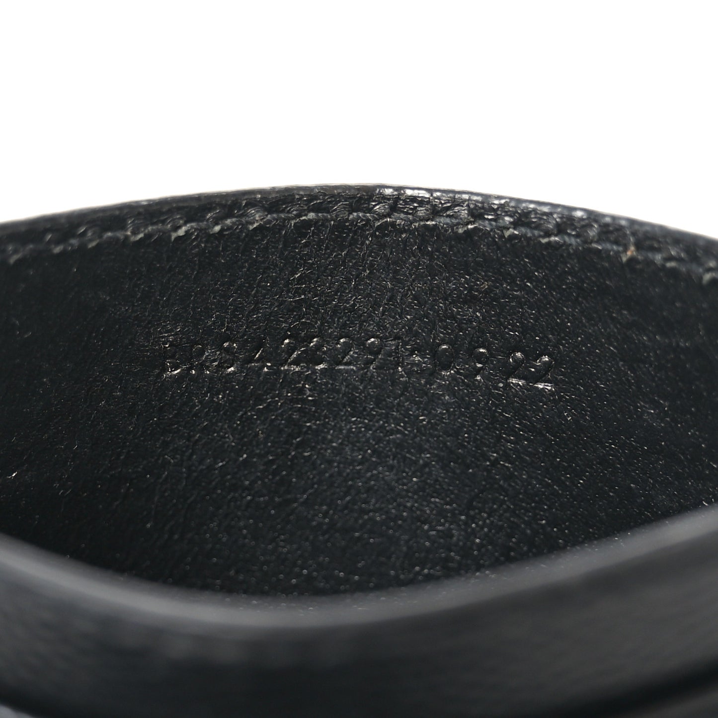 Grain De Poudre Matelasse Chevron Monogram Credit Card Case Black