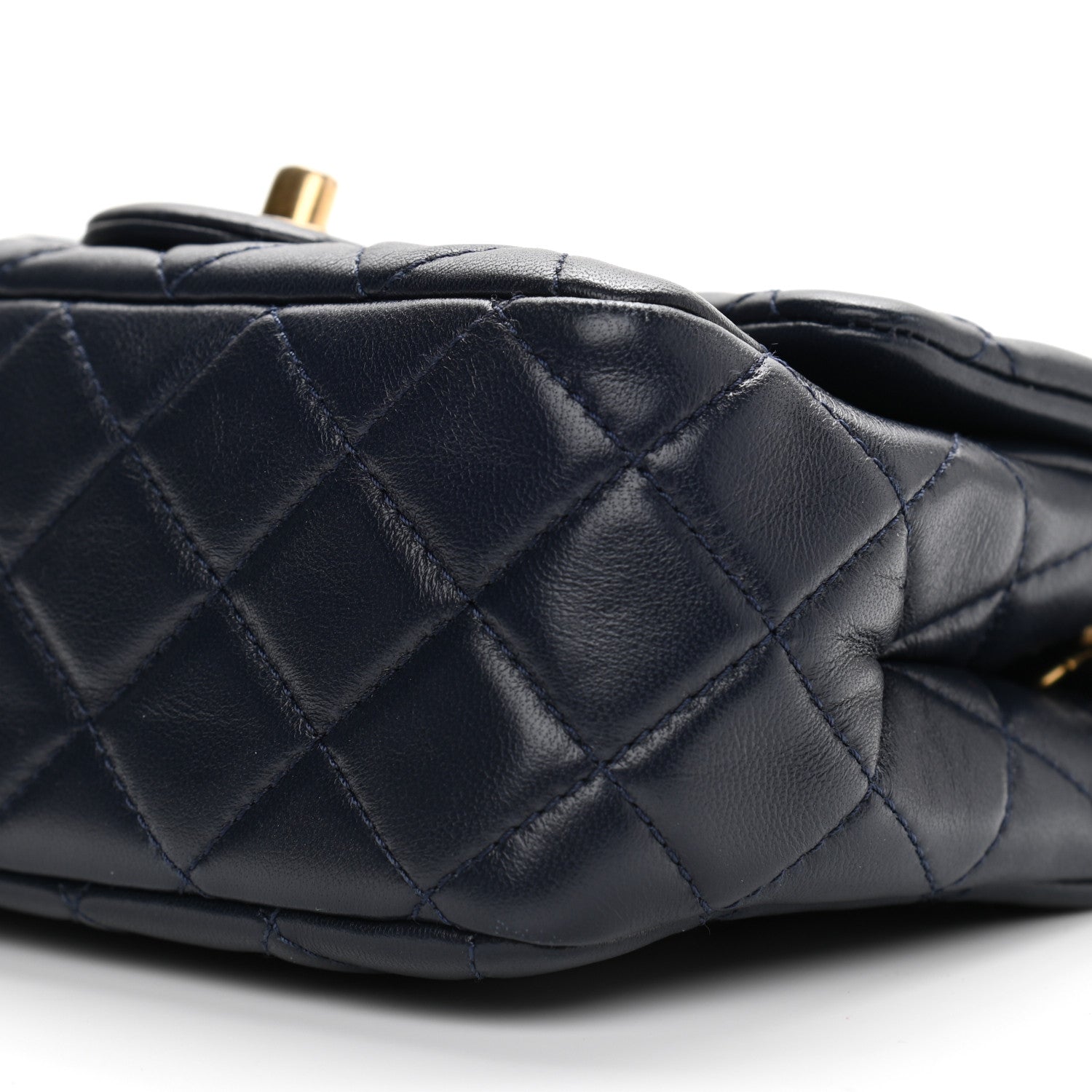 Chanel Lambskin Quilted Mini Pearl Crush Flap Navy Blue 10 of 10