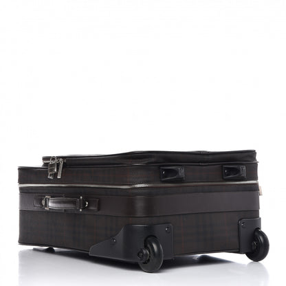Burberry Smoked Haymarket Check Carry-On Suitcase Chocolate 4 of 13