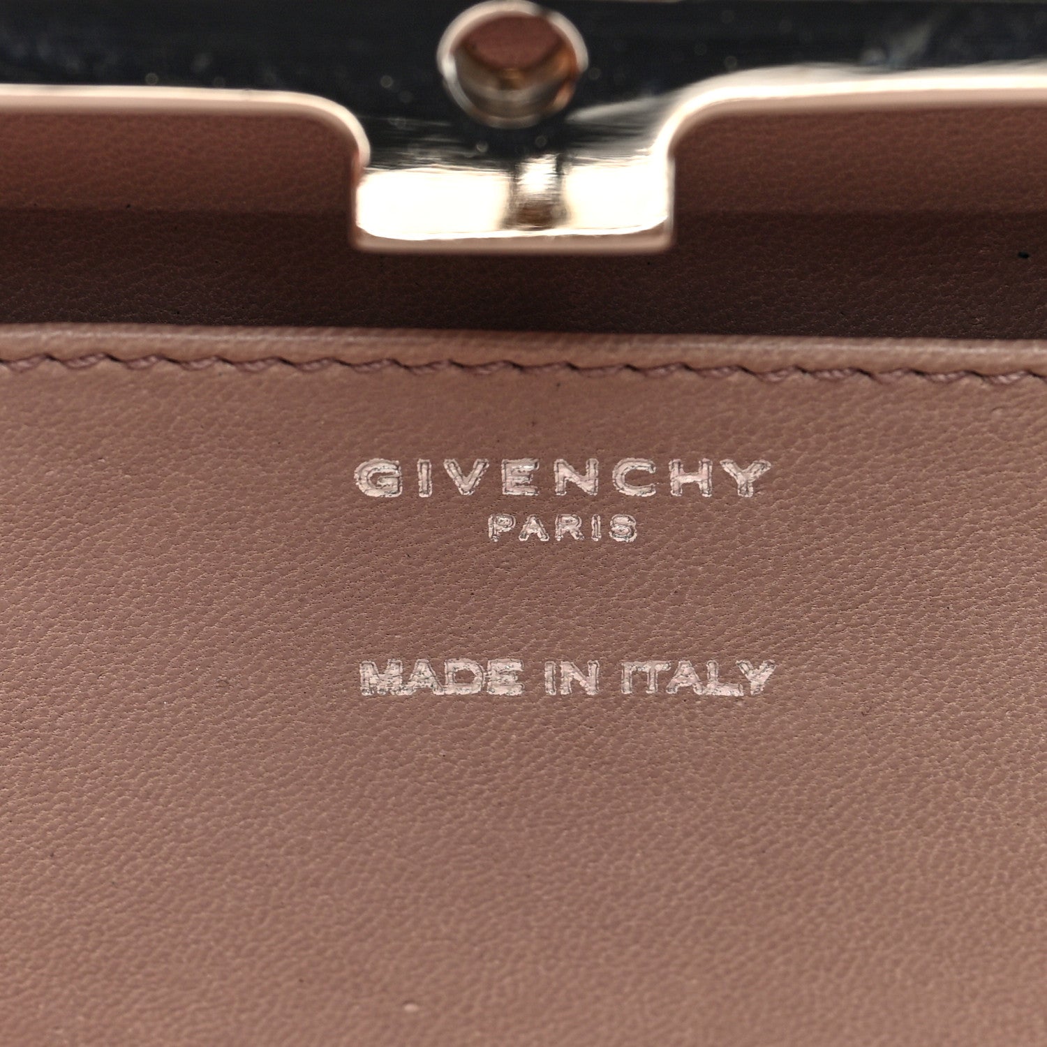 Givenchy Satin Resin Clutch Beige 6 of 9
