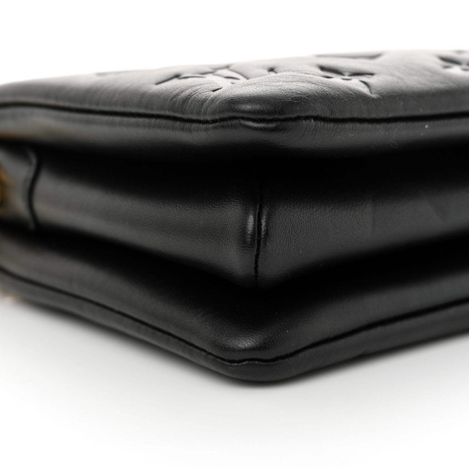 Louis Vuitton Lambskin Embossed Monogram Coussin BB Black 8 of 9