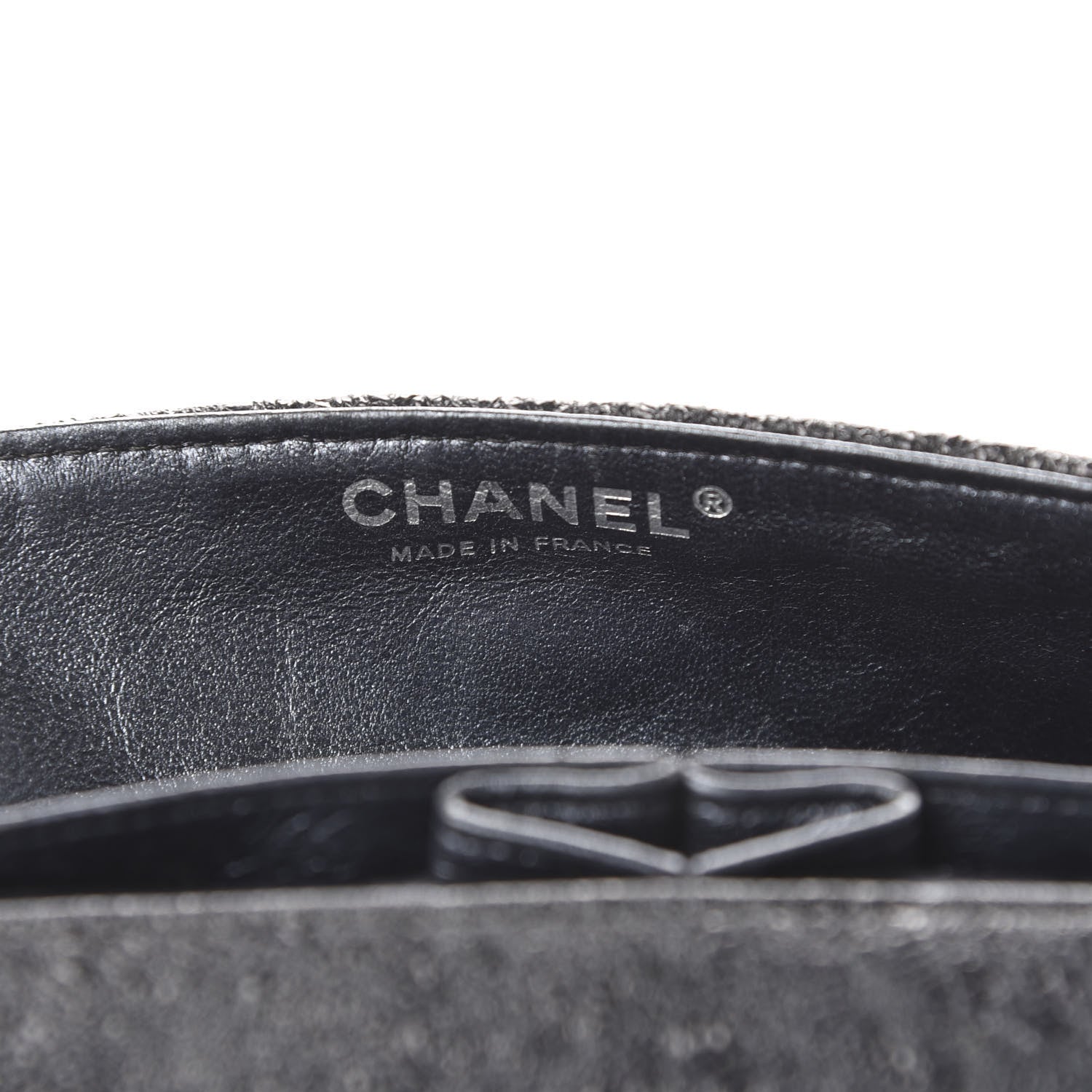 Chanel Crackled Calfskin Quilted East West Flap Black 8 of 10
