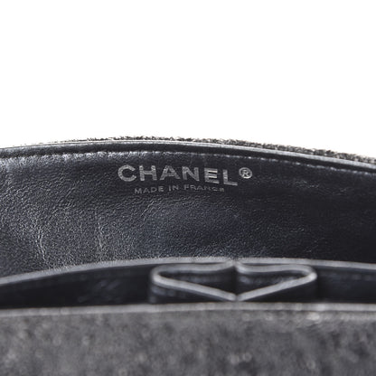 Chanel Crackled Calfskin Quilted East West Flap Black 8 of 10