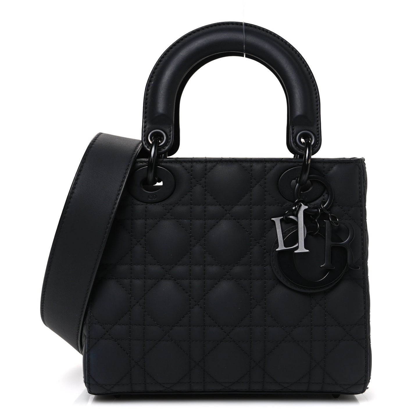 Ultra Matte Calfskin Cannage Small My ABCDior Lady Dior Black