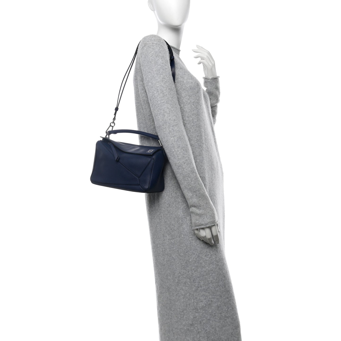 Calfskin Small Puzzle Bag Marine