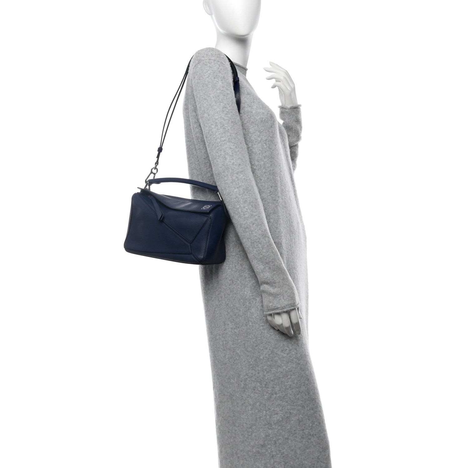 Loewe Calfskin Small Puzzle Bag Marine 2 of 16