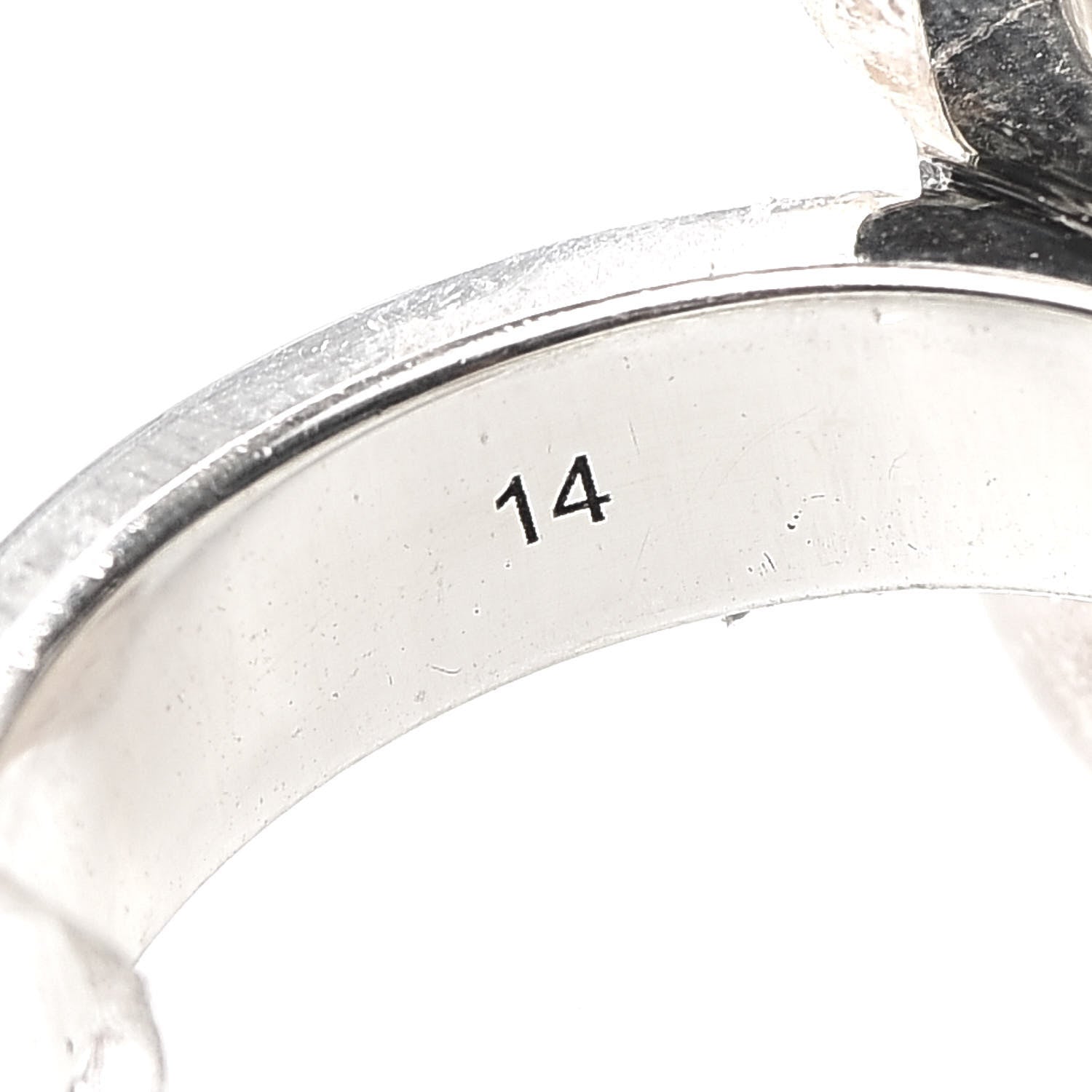 Gucci Sterling Silver Enamel Orso Ring 54 6.75 6 of 7