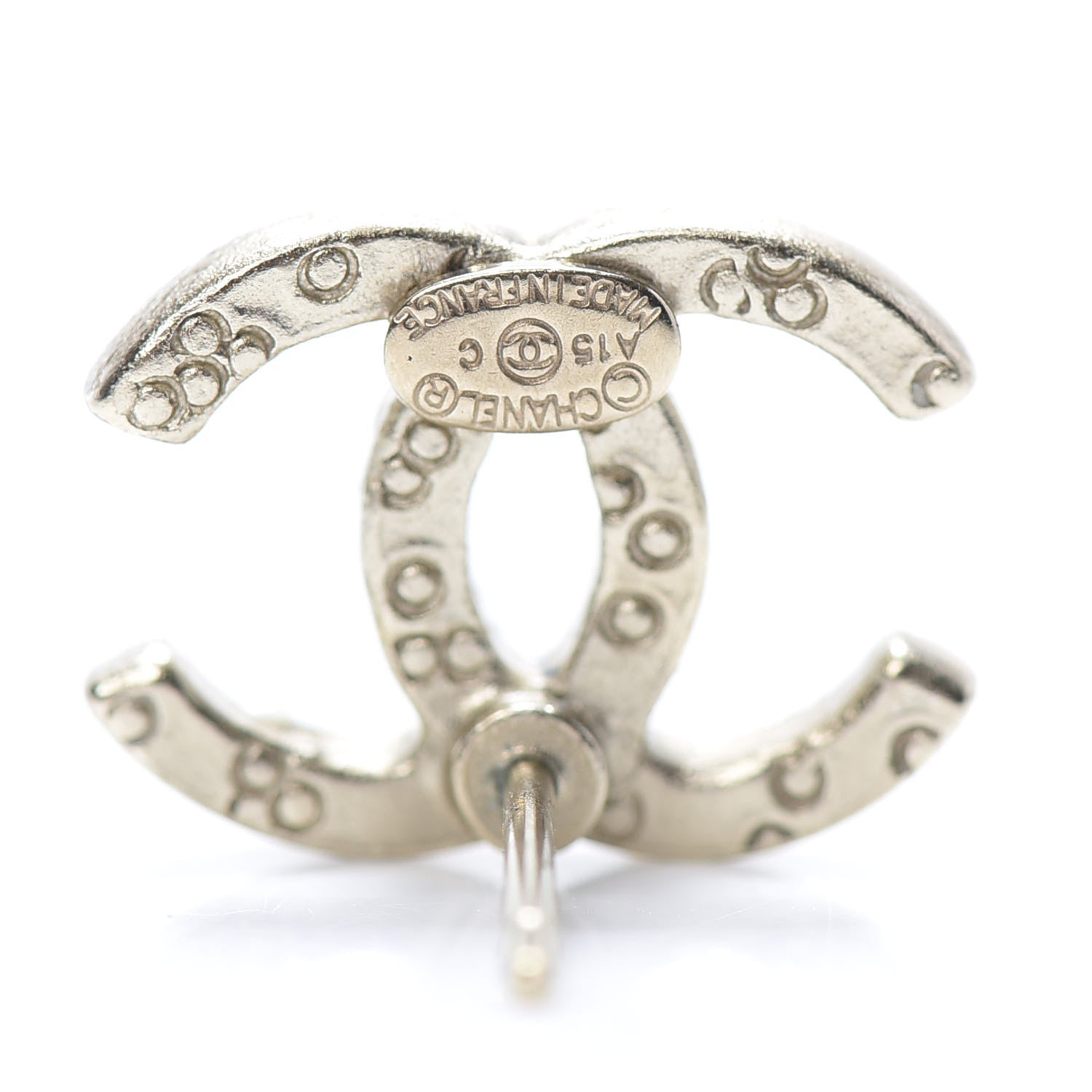 Chanel Pearl CC Earrings Light Gold 4 of 5