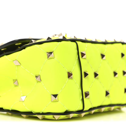 Valentino Garavani Calfskin Micro Rockstud Spike Shoulder Bag Lime 8 of 9
