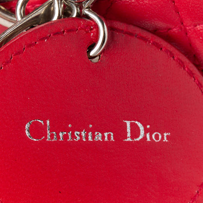 Christian Dior Lambskin Cannage Medium Lady Dior Red 8 of 11