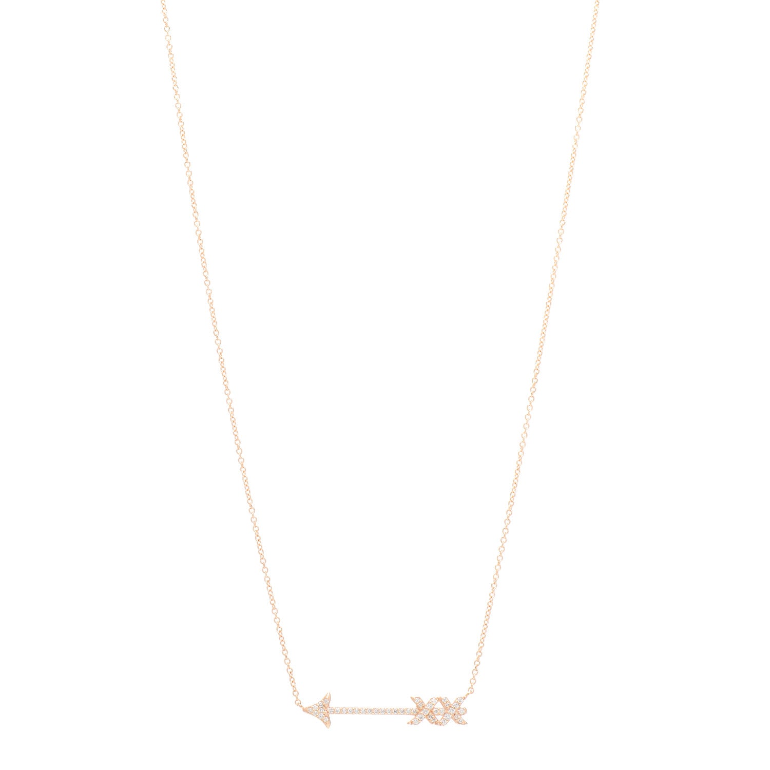 Tiffany 18K Rose Gold Diamond Paloma's Graffiti Arrow Pendant Necklace 1 of 4