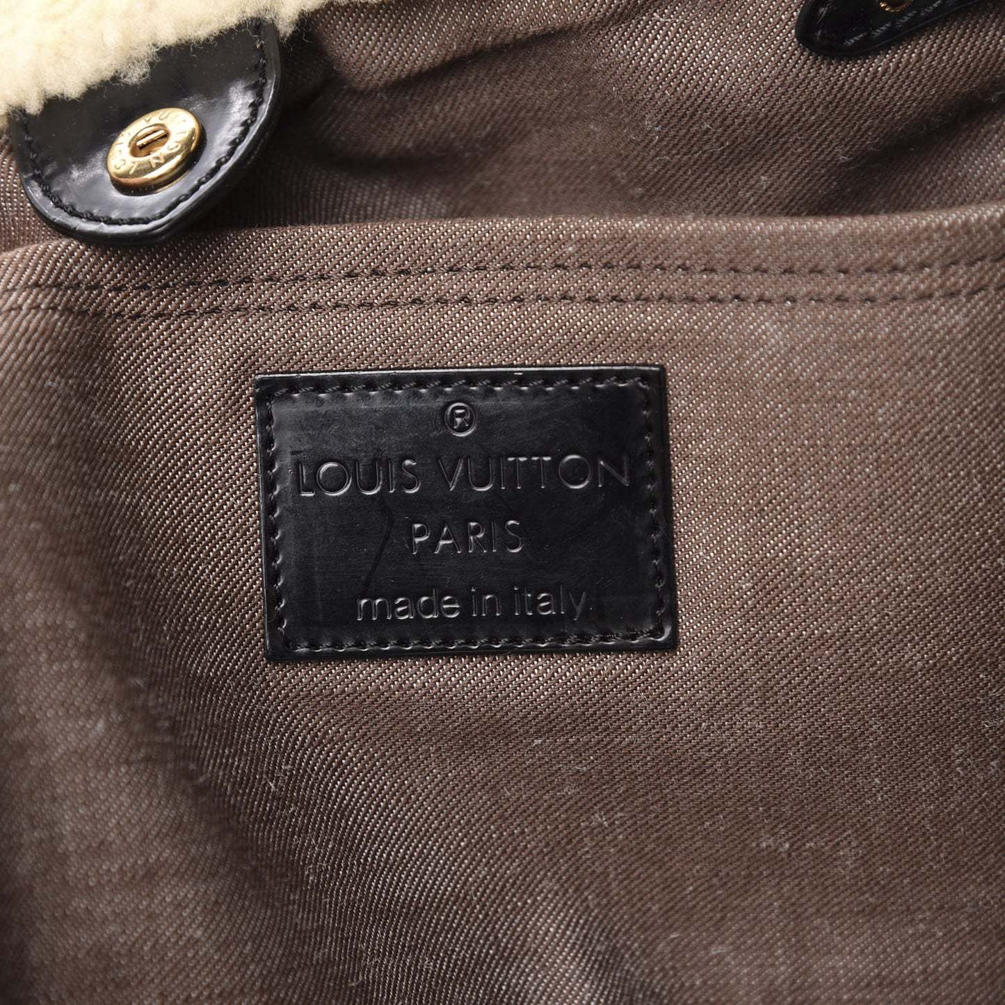 Patent Monogram Shearling Sac Thunder