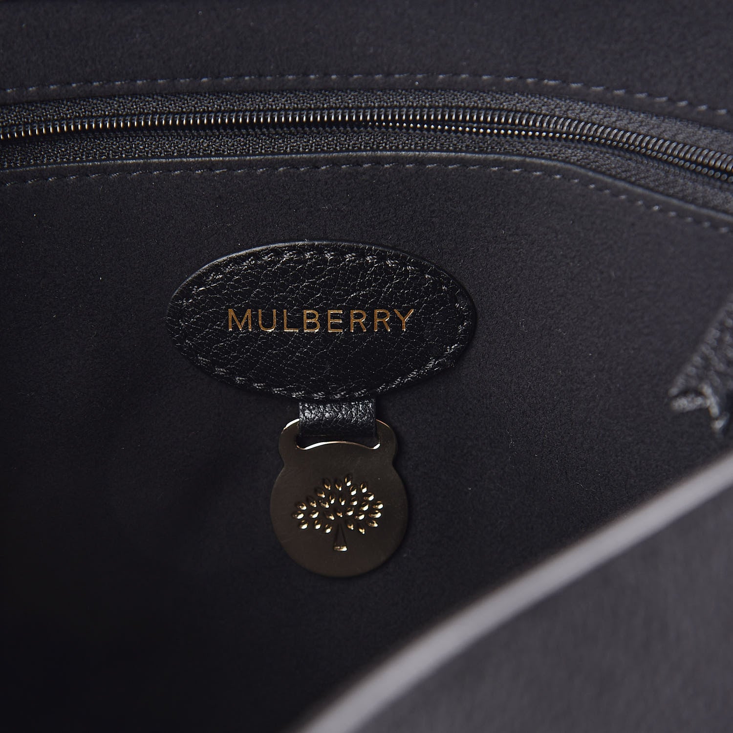 Mulberry Glossy Goatskin Medium Lily Black 6 of 9