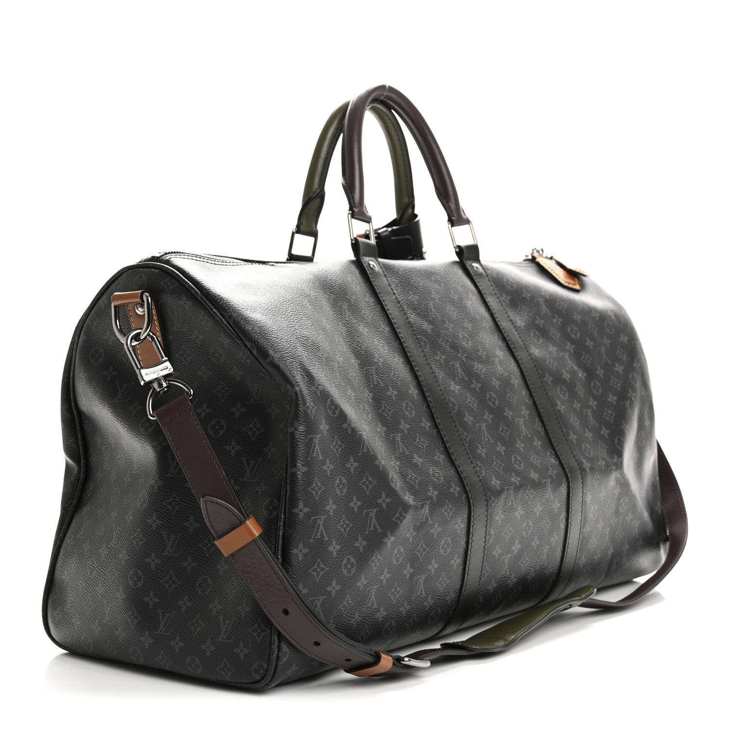 Louis Vuitton Monogram Eclipse Patchwork Keepall Bandouliere 50 2 of 12