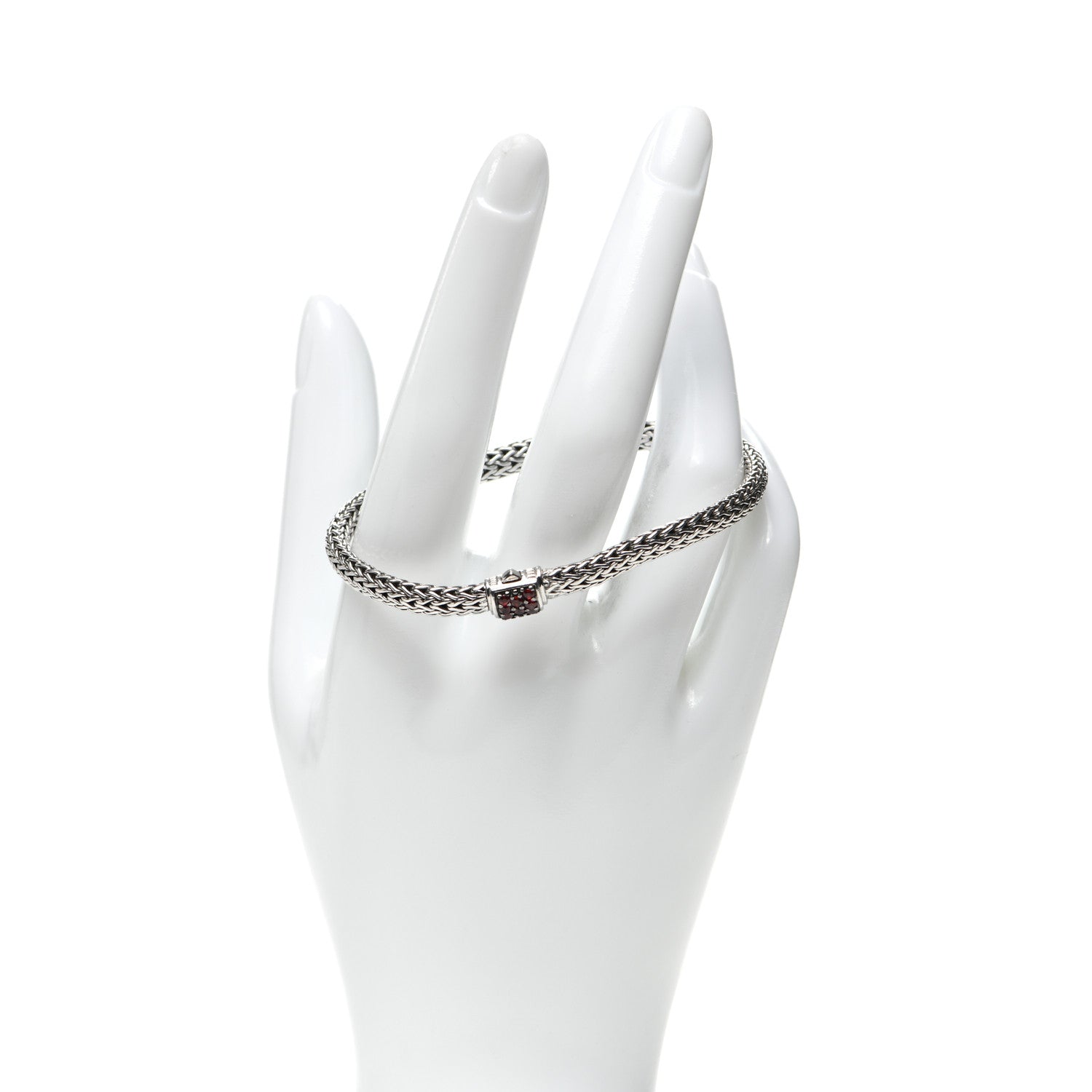 John Hardy Sterling Silver Red Sapphire 5mm Classic Chain Lava Bracelet 2 of 5