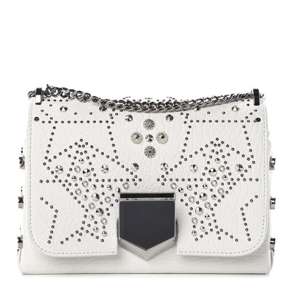 Jimmy Choo Lambskin Studded Star Lockett Petite Crossbody Bag Chalk 1 of 10