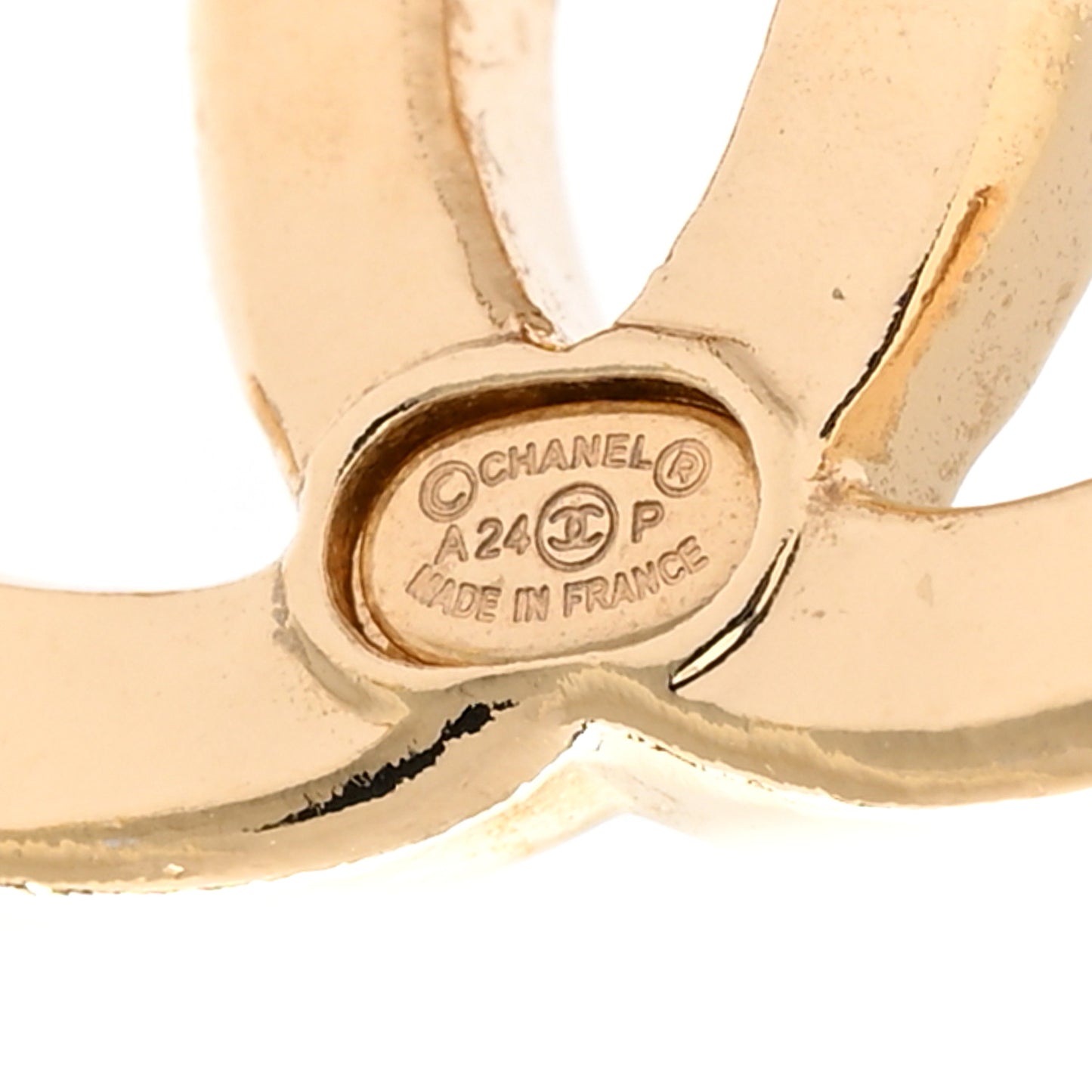 Crystal CC Logo Earrings Gold
