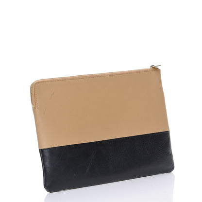 Celine Lambskin Bi-Color Solo Clutch Pouch Nude 3 of 11
