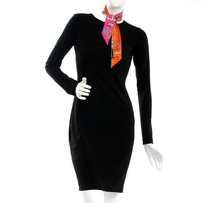 Hermes Silk 1001 H Twilly Orange Fuchsia Bleu 2 of 6