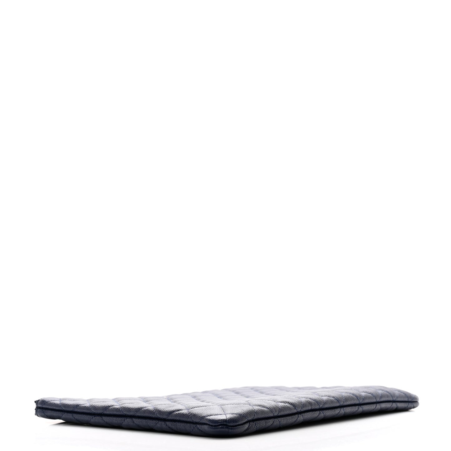 Caviar Quilted Large Cosmetic Case Navy