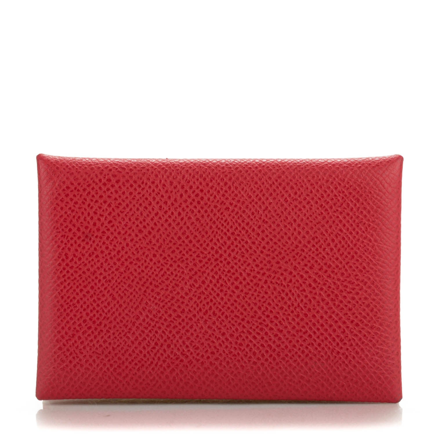 Hermes Epsom Calvi Card Case Rouge Garance 1 of 8