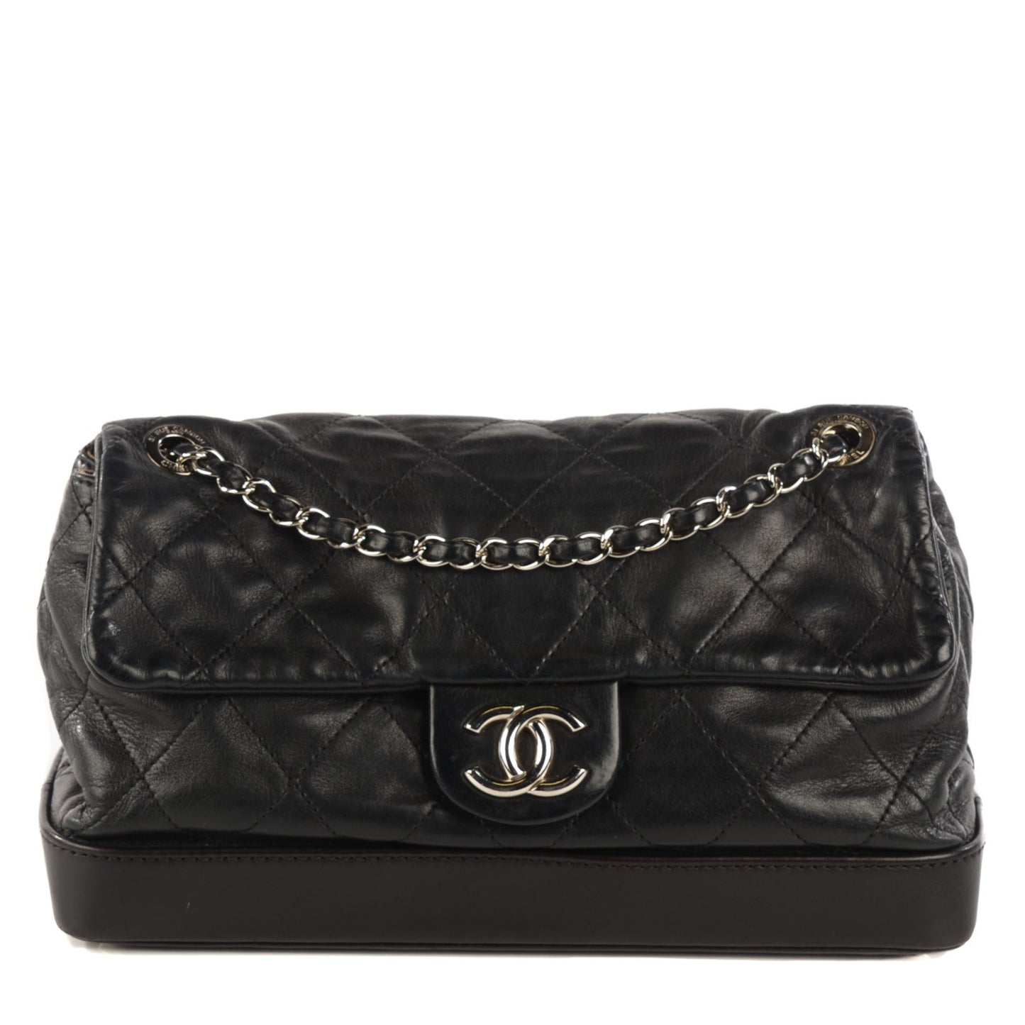 Calfskin Quilted VIP Flap Black