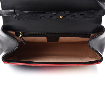 Gucci Calfskin Bamboo Trapuntata Queen Margaret Top Handle Bag Blue Agata Hibiscus Red Mystic White Sugar Pink 5 of 10