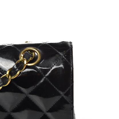 Chanel Patent Quilted Medium Double Flap Black 11 of 18