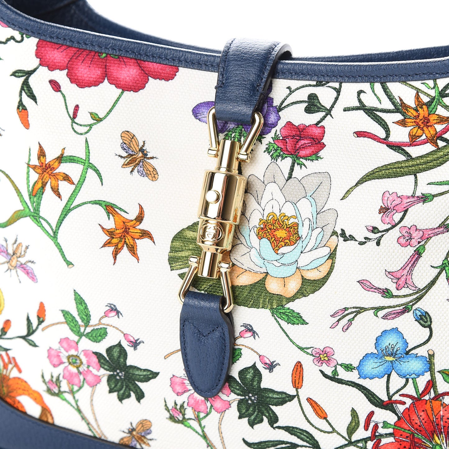 Canvas Flora Medium Jackie Hobo Blue Agata