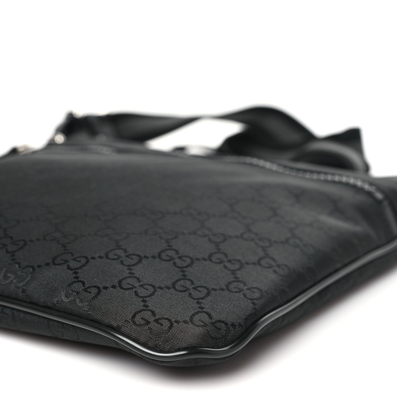 Gucci Nylon Monogram Small Flat Messenger Bag Black 9 of 9