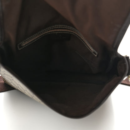 Gucci GG Plus Monogram Small Flap Messenger Bag Beige Dark Brown 5 of 10