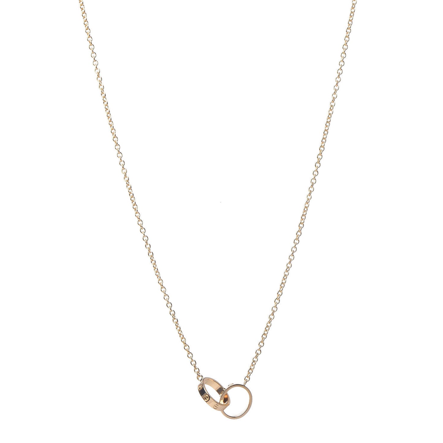 18K Yellow Gold Interlocking LOVE Necklace