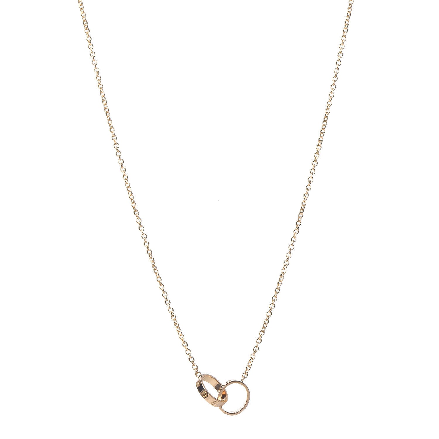 Cartier 18K Yellow Gold Interlocking LOVE Necklace 1 of 8