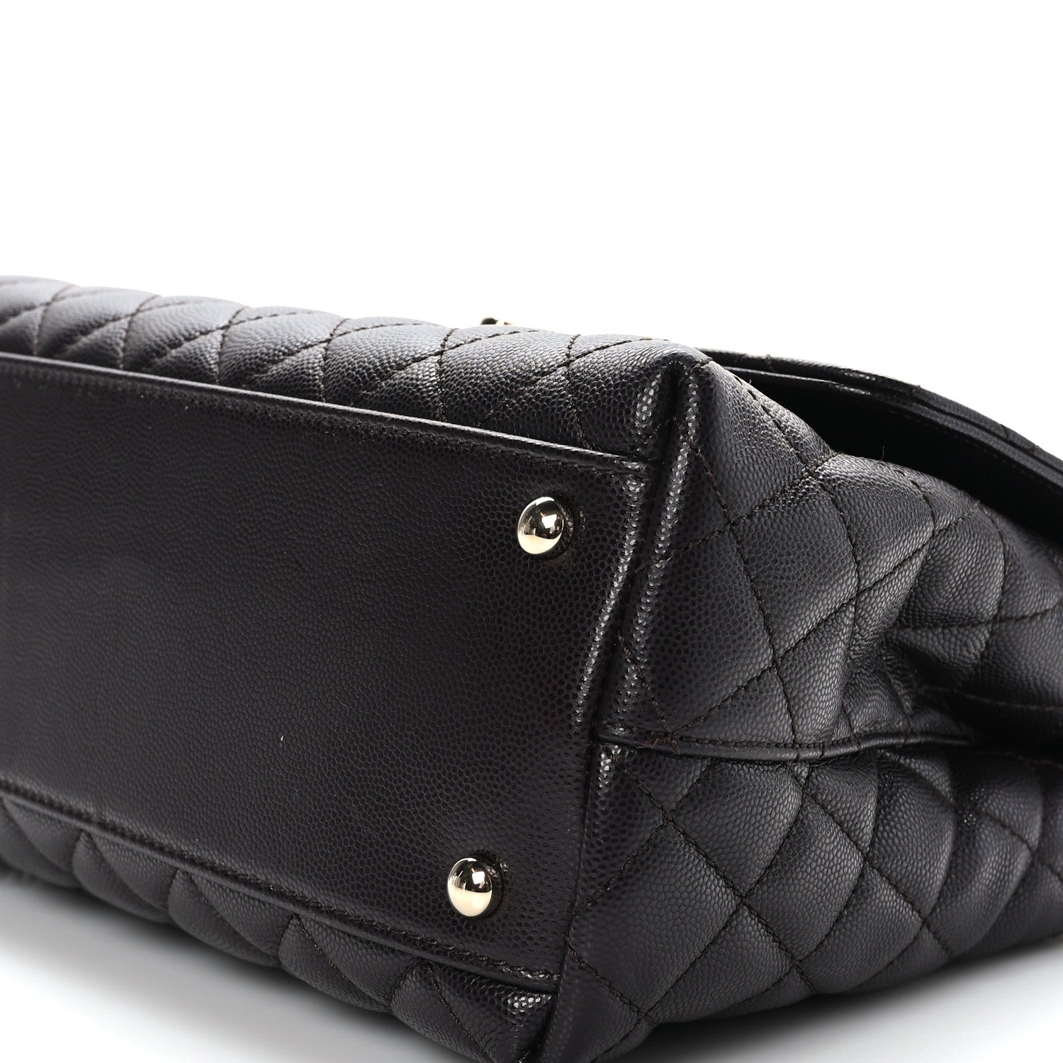 Chanel Caviar Quilted Small Coco Handle Flap Dark Brown 9 of 9
