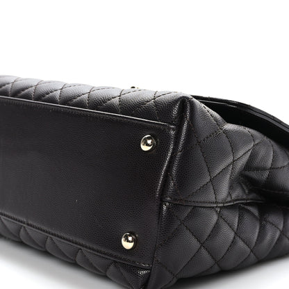 Chanel Caviar Quilted Small Coco Handle Flap Dark Brown 9 of 9