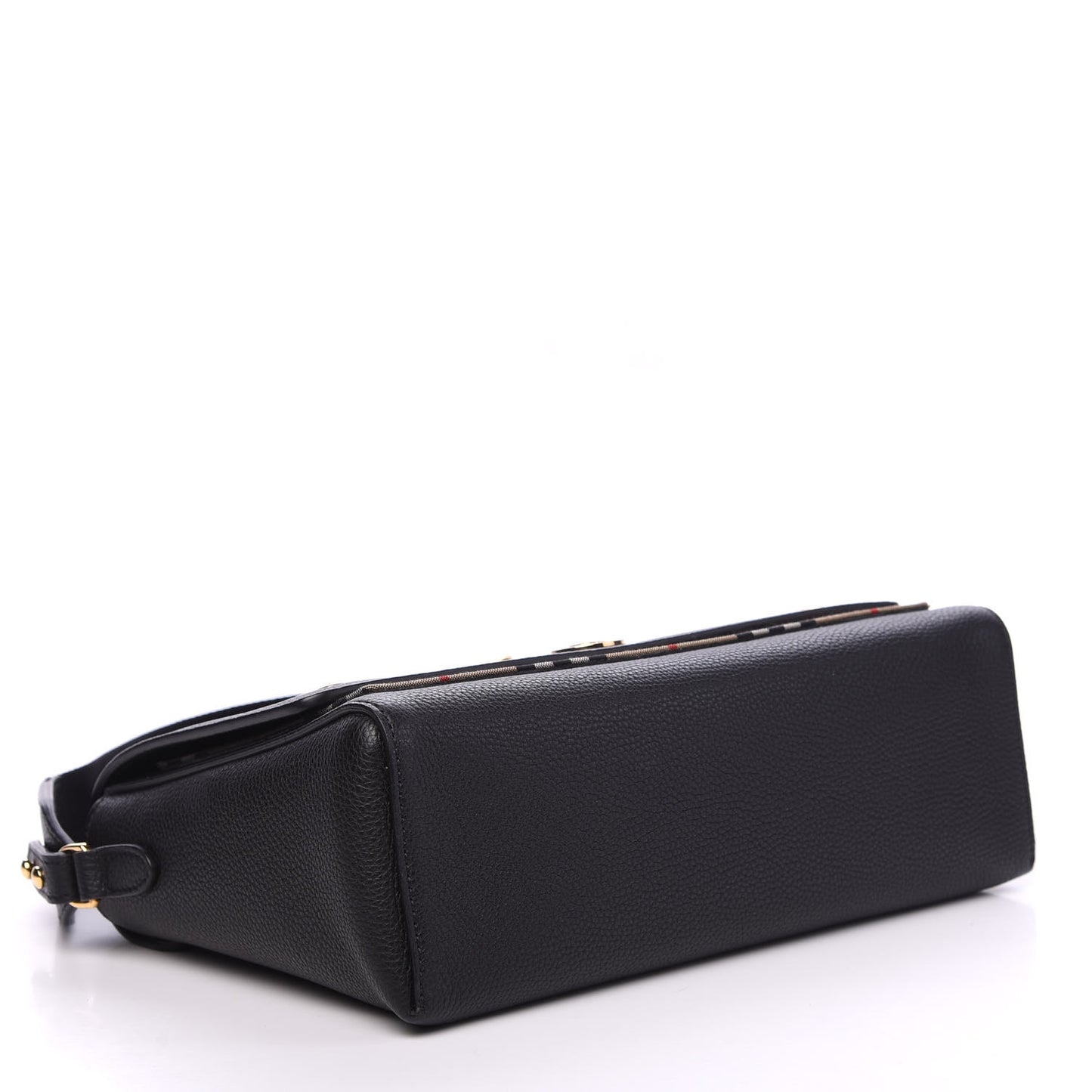 Grainy Calfskin Vintage Check Note Crossbody Bag Black