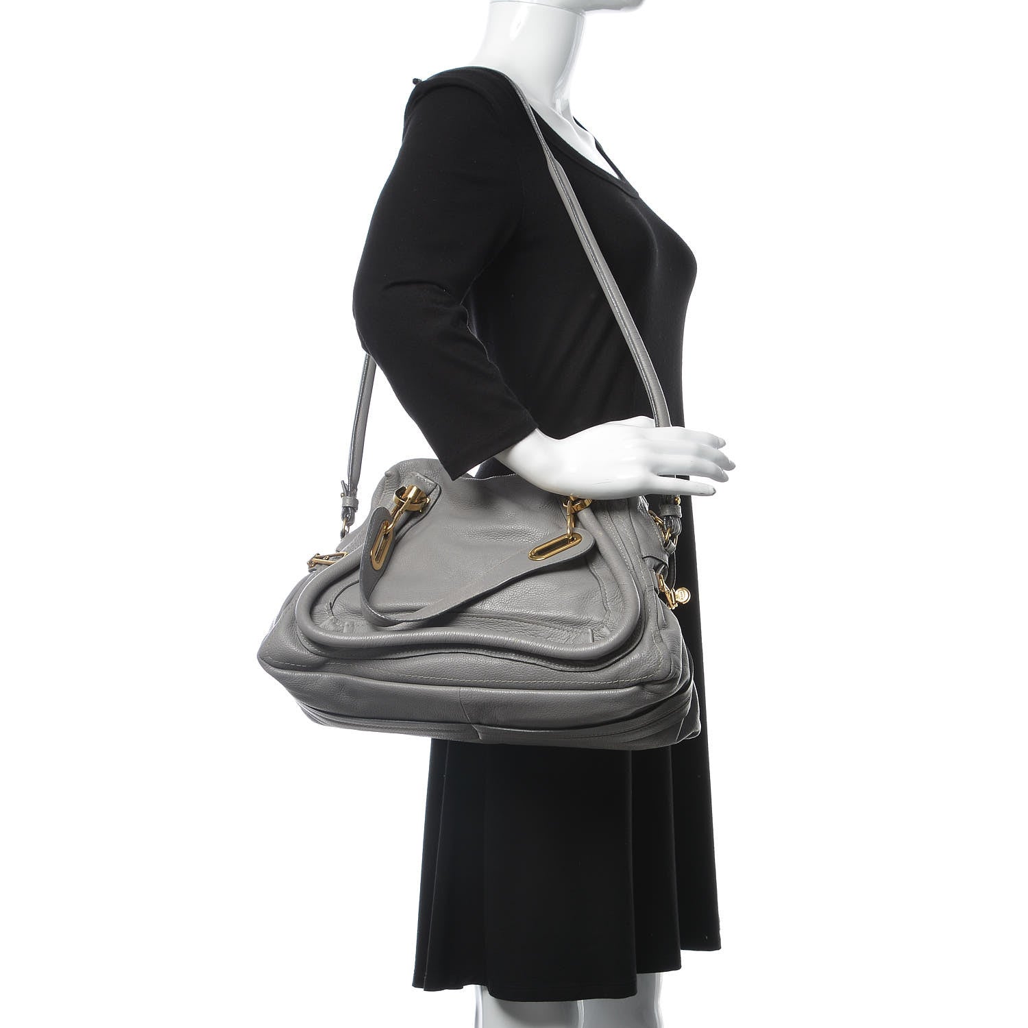 Chloe Calfskin Medium Paraty Cashmere Grey 2 of 12