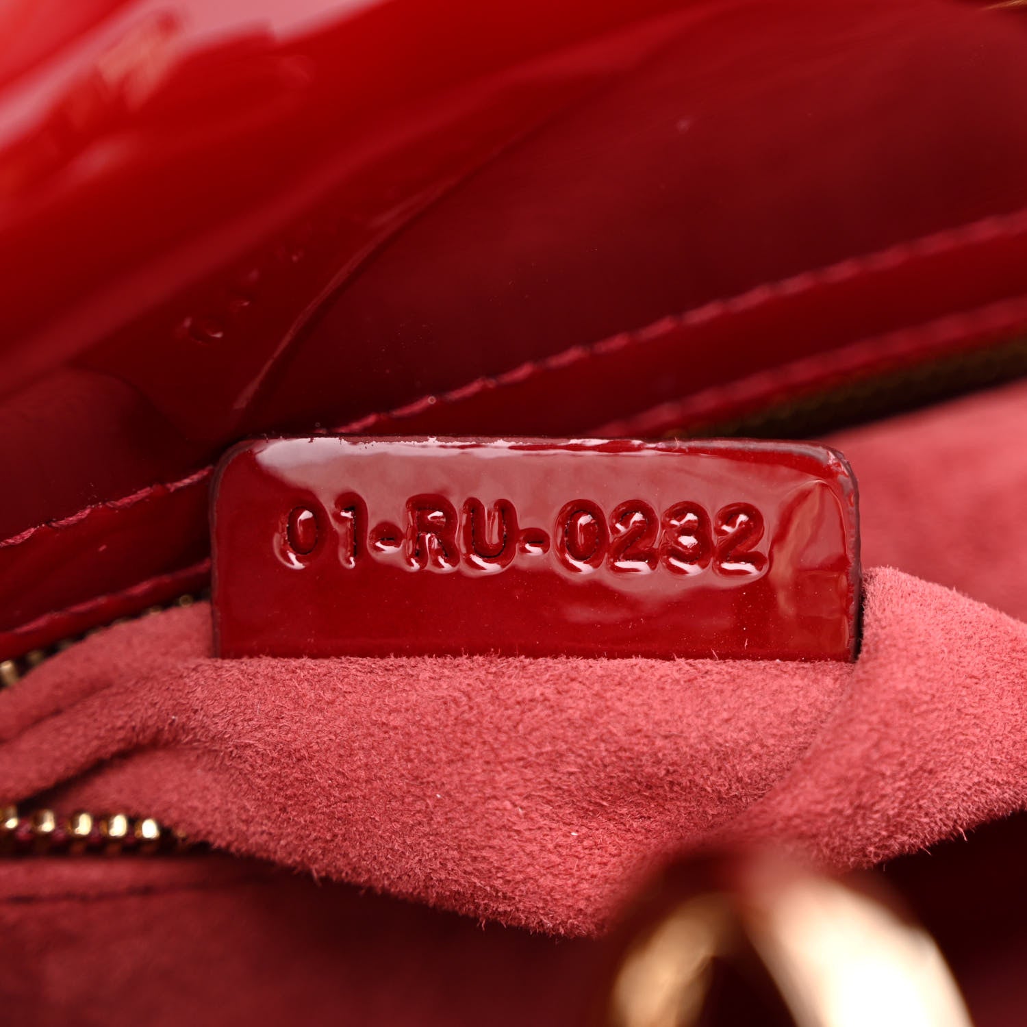 Christian Dior Patent Cannage Small Lady Dior Cherry Red 7 of 11