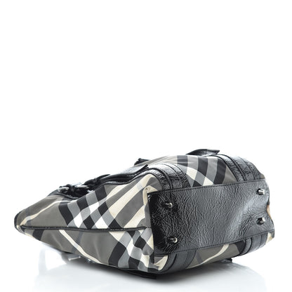 Burberry Nylon Beat Check Victoria Tote Black 4 of 13