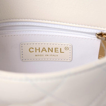 Chanel Shiny Caviar Quilted Mini Flap White 8 of 10
