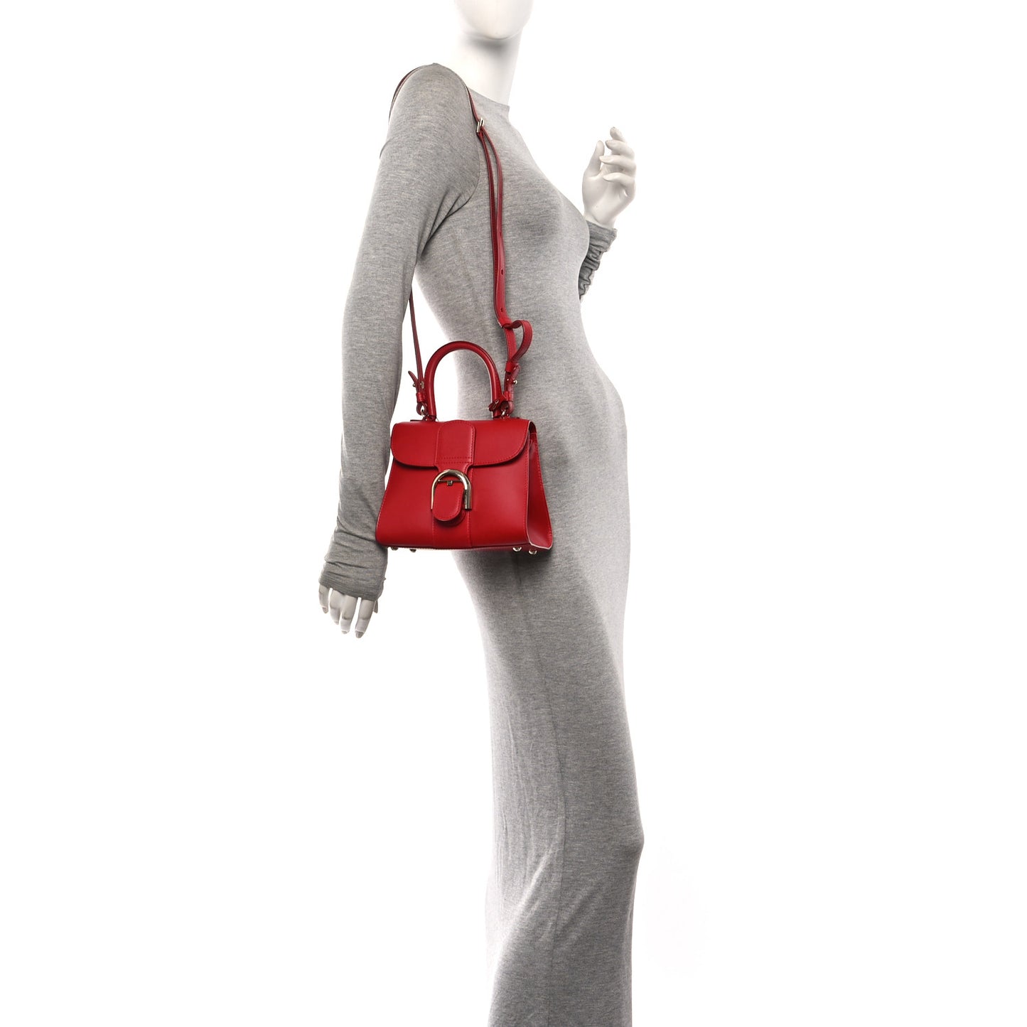 Box Calfskin Mini Brillant Satchel Red