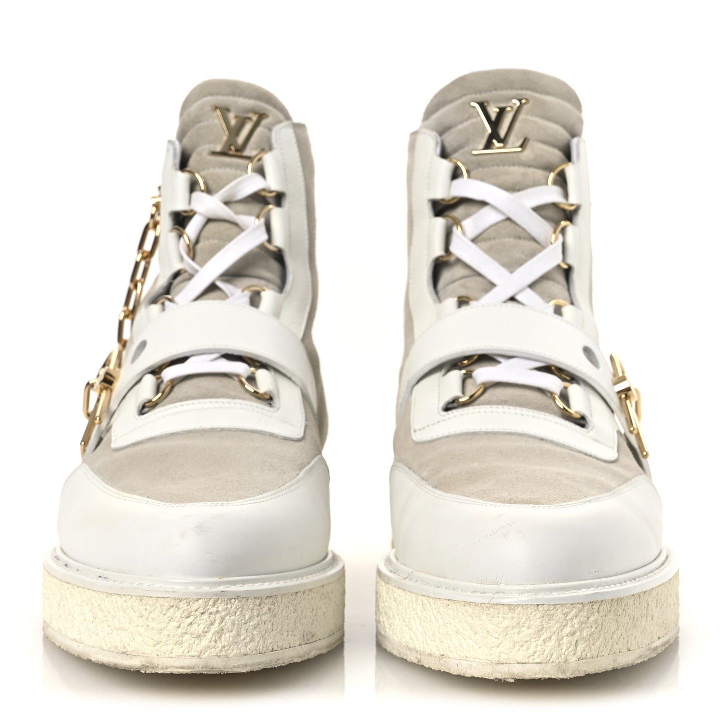 Calfskin Suede Mens Creeper Ankle Boots 9 White